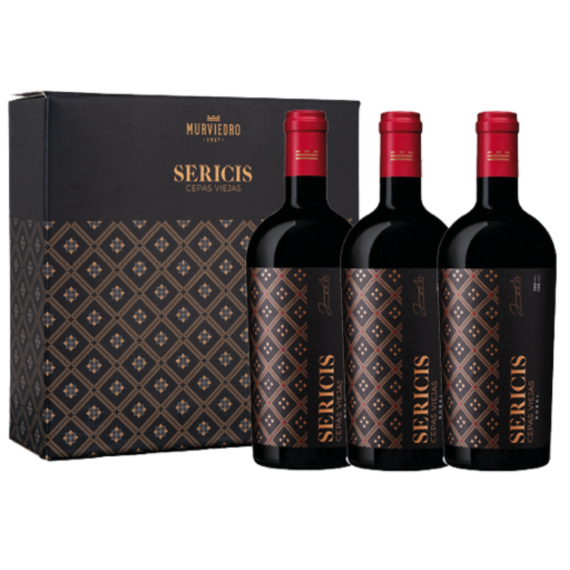 Murviedro Utiel Requena DOP, Sericis Cepas Viejas Bobal, coffret - 3x75 cl Murviedro Utiel Requena DOP, Sericis Cepas Viejas Bobal, coffret - 3x75 cl